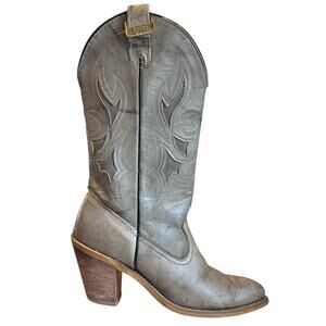 Laredo Western Cowboy Boots Womens 8B Leather Suede Embroidered Made in USA